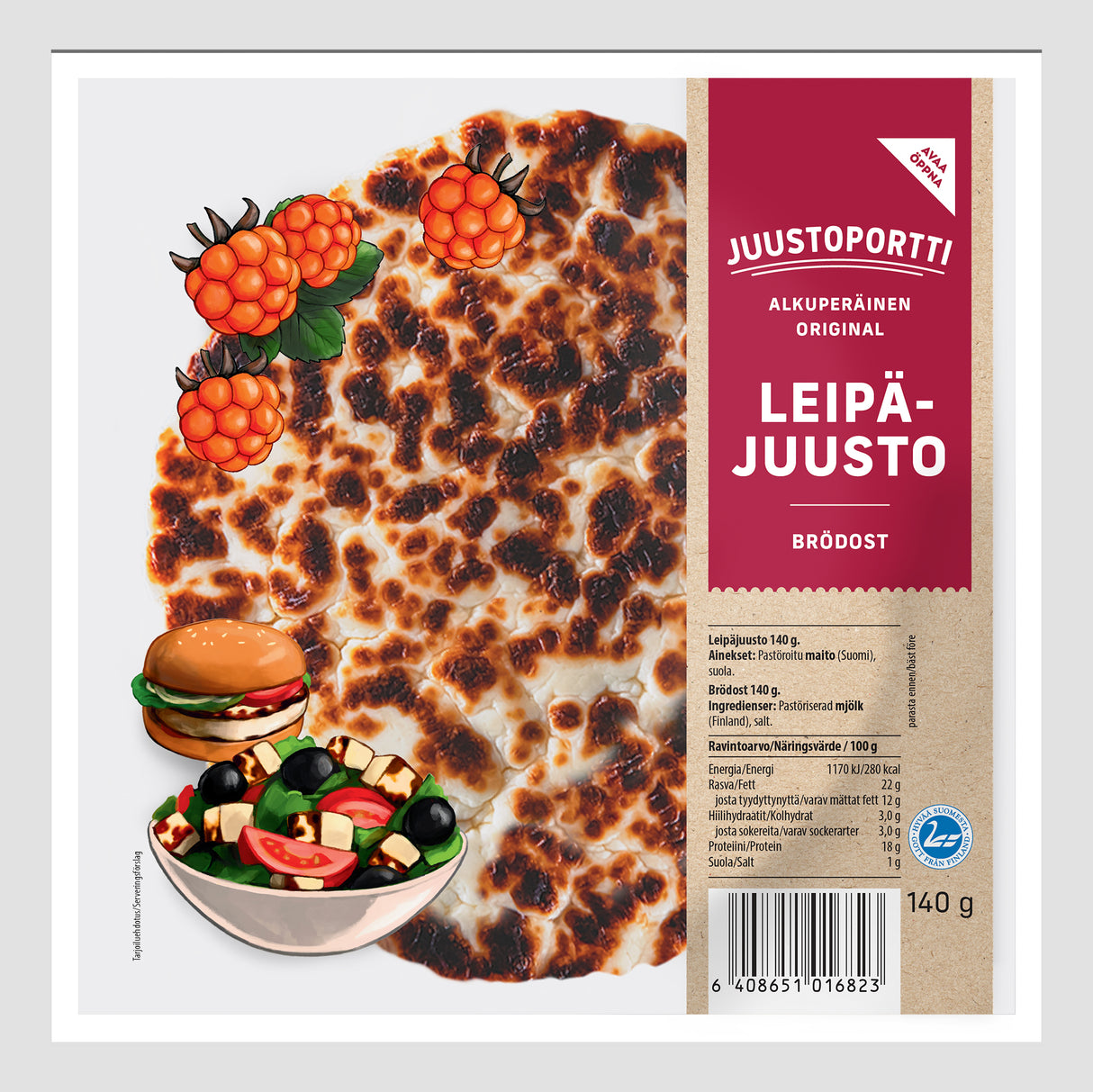 Juustoportti leipäjuusto 140 g
