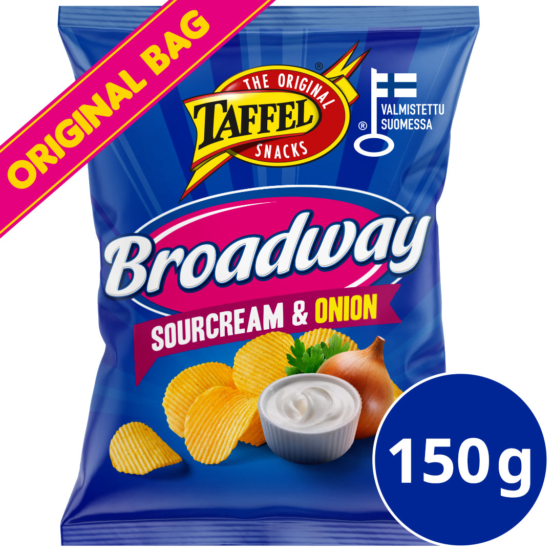 Taffel Broadway Sour cream & onion 2-PACK