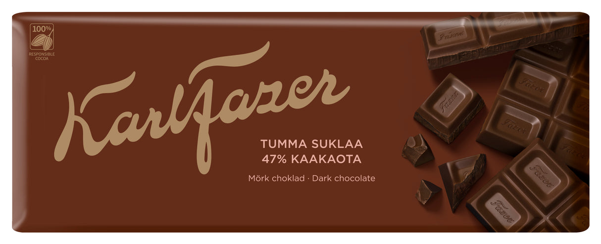 Karl Fazer 47% dark chocolate tablet 200g