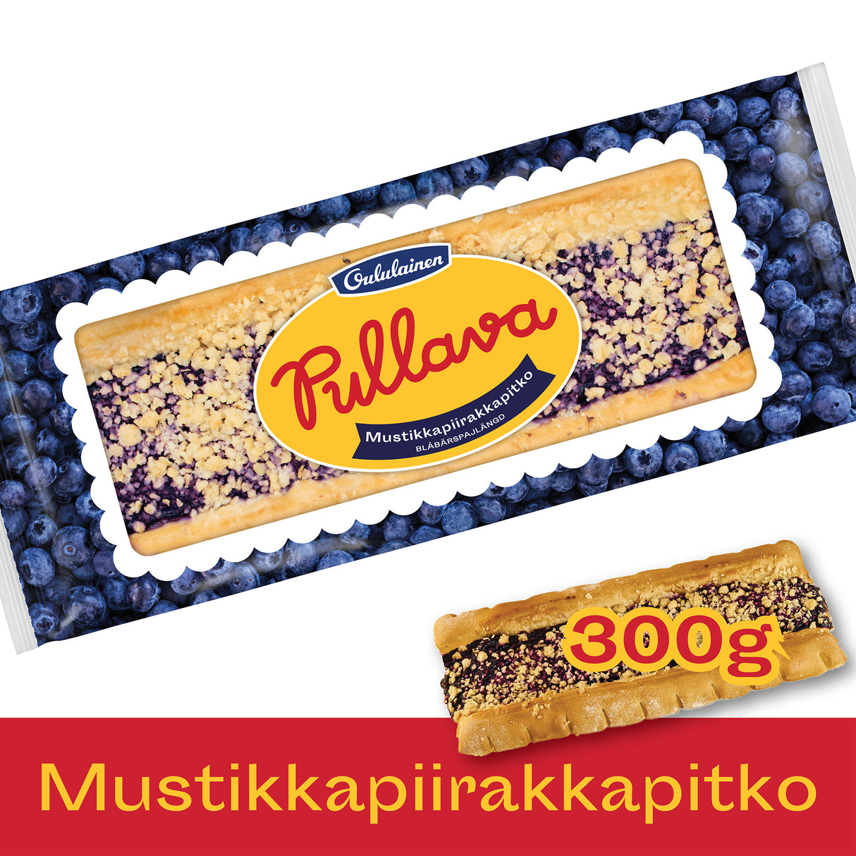 POS Oululainen Pullava Mustikkapiirakkapitko 300g