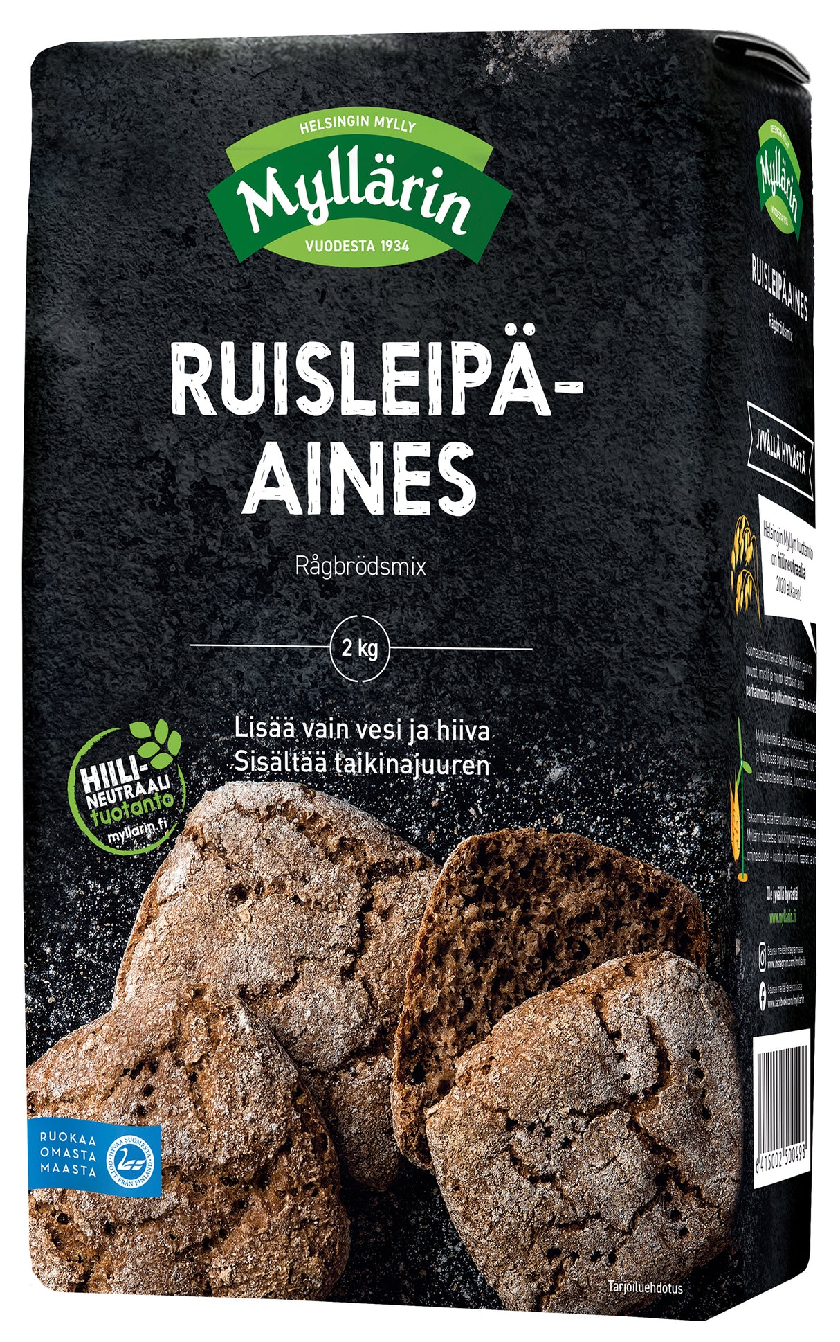 Myllärin 2kg Rye bread flour mix Note! best before 22.11.2025!