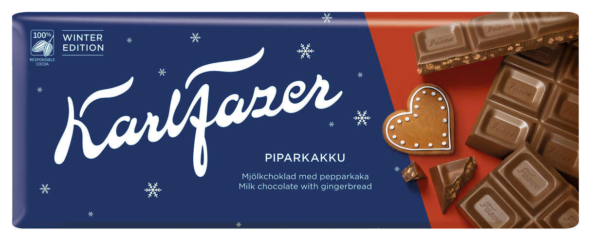 Karl Fazer Winter Edition gingerbread milk chocolate tablet 200g