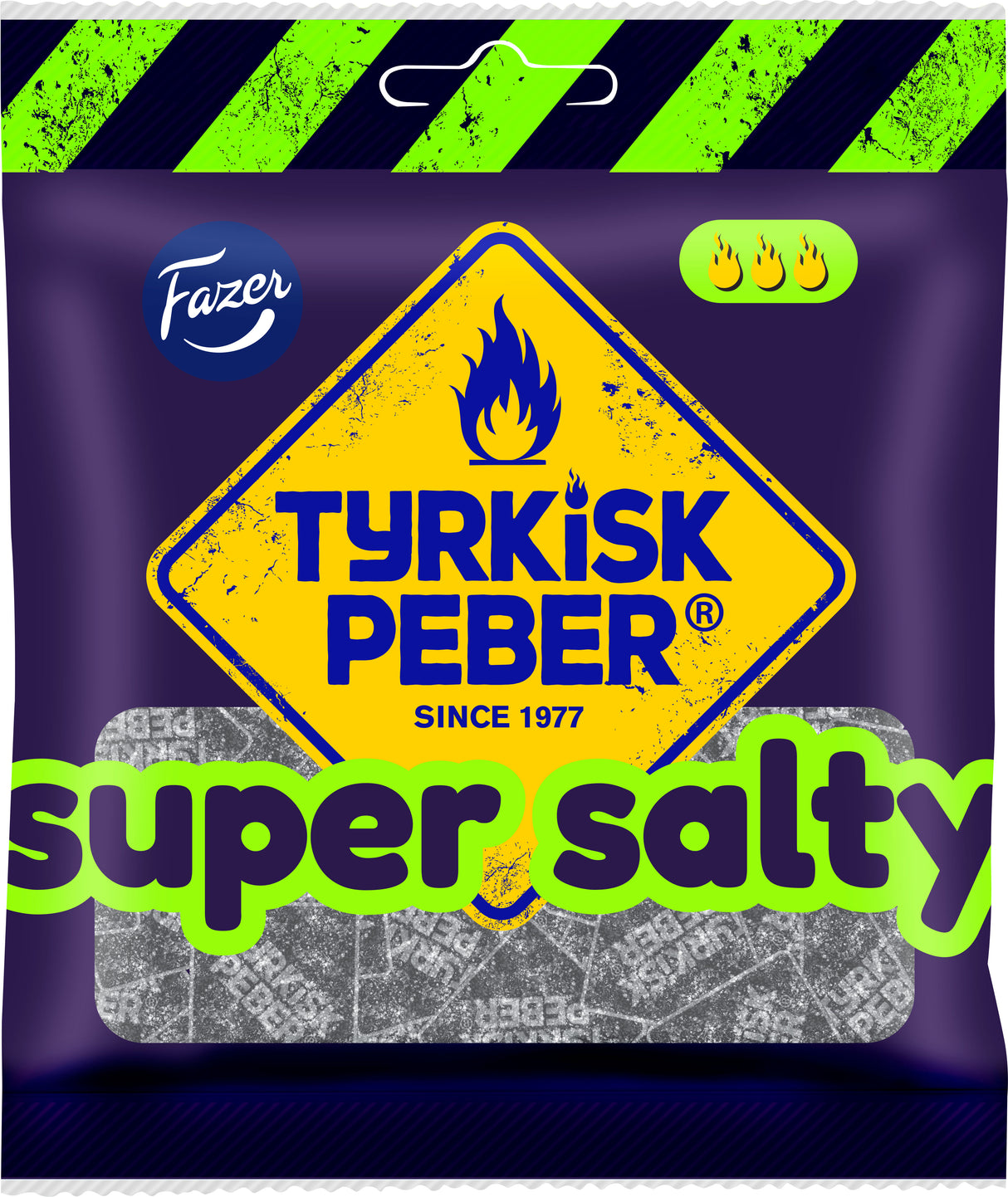 Fazer Tyrkisk Peber Super Salty salty liquorice bag 80g