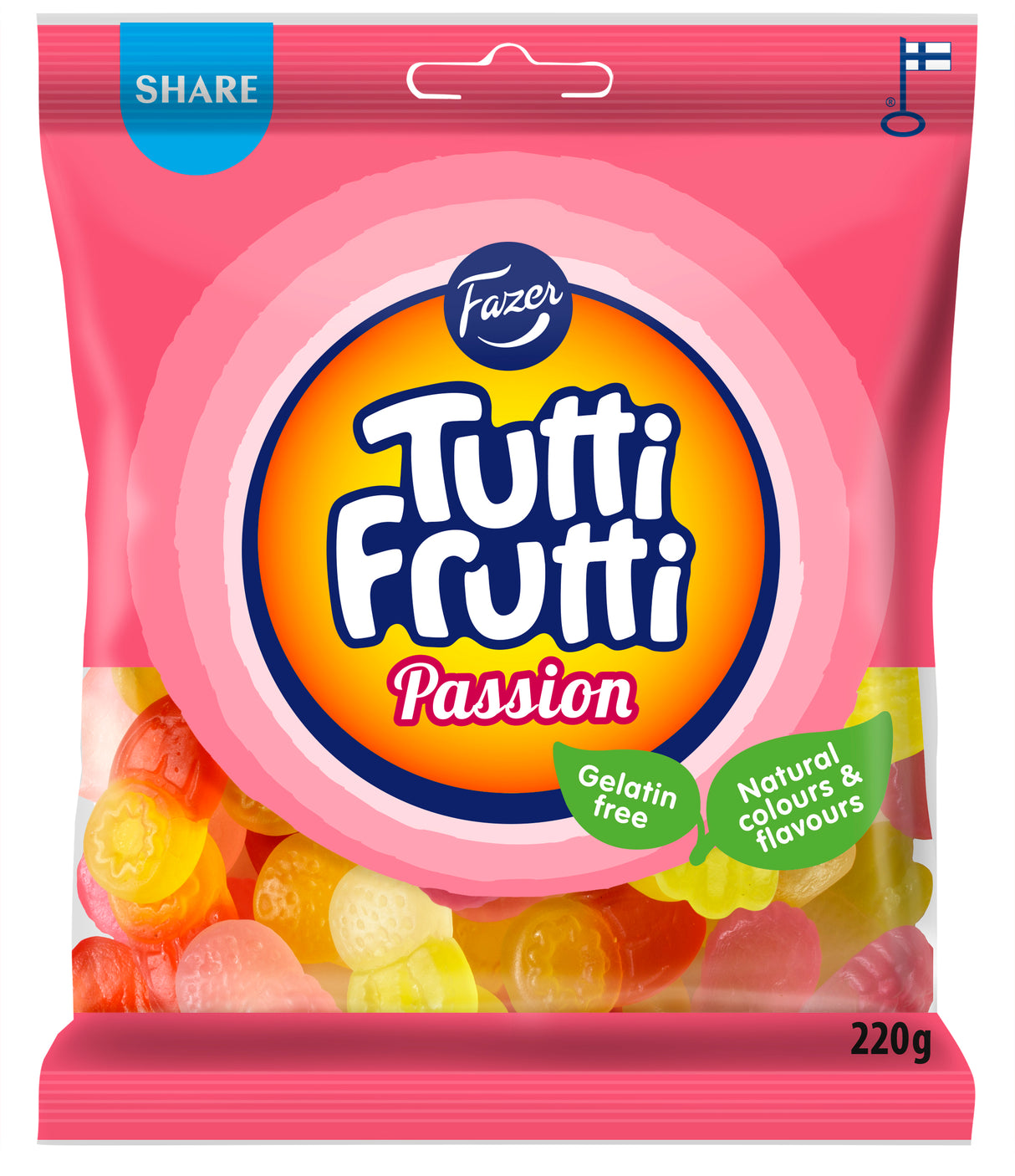 Fazer Tutti Frutti Passion candy bag 220g