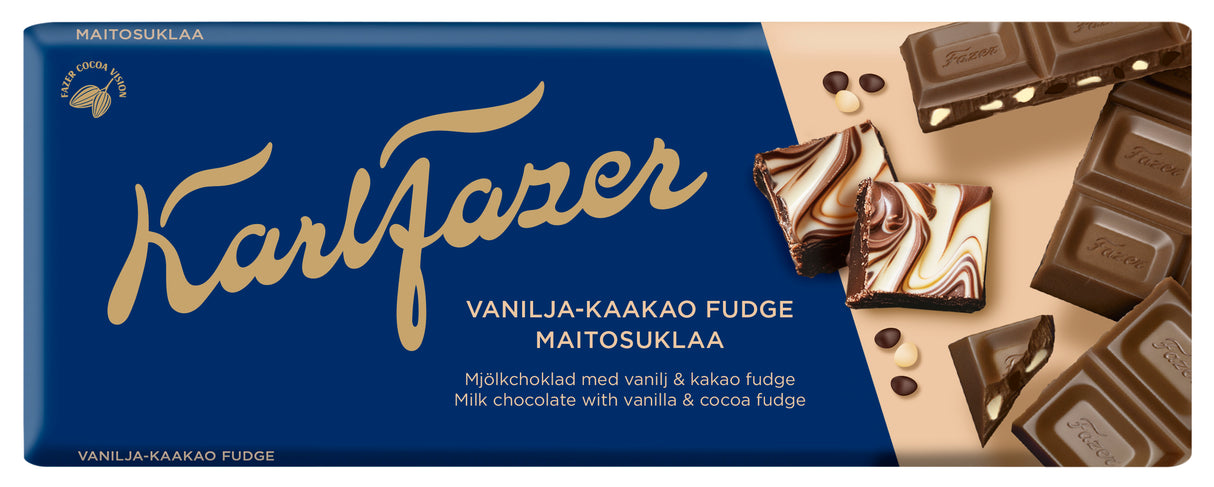 Karl Fazer Vanilla-kaakao suklaalevy 180 g