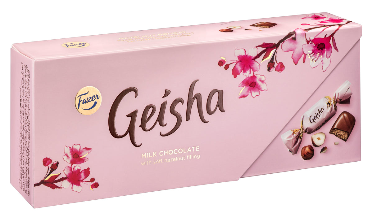 Fazer Geisha hasselpähkinänougat suklaakonvehti 250 g