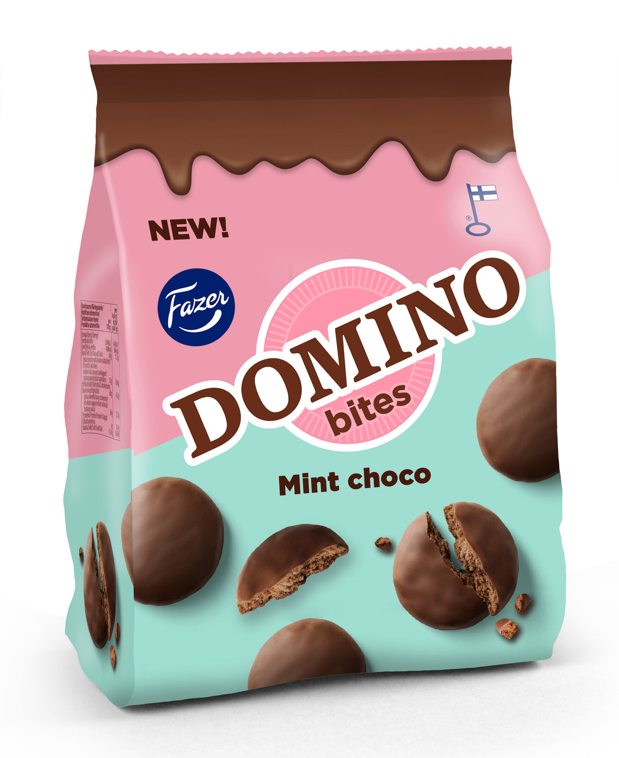 Fazer Domino Bites Mint Choco indulgent biscuit 185g