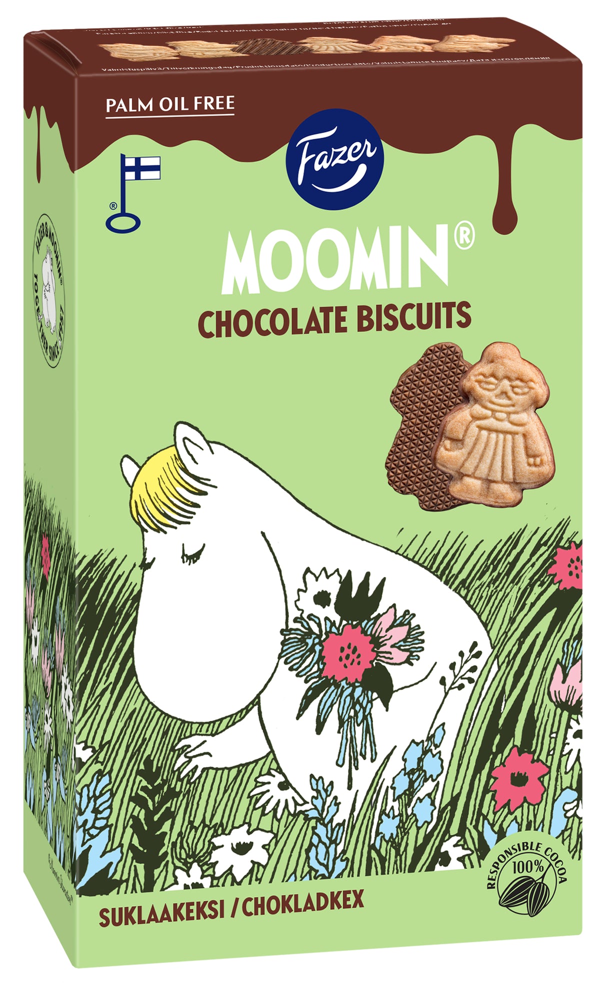Fazer Moomin Chocolate biscuit 175g Note! best before 20.09.2024