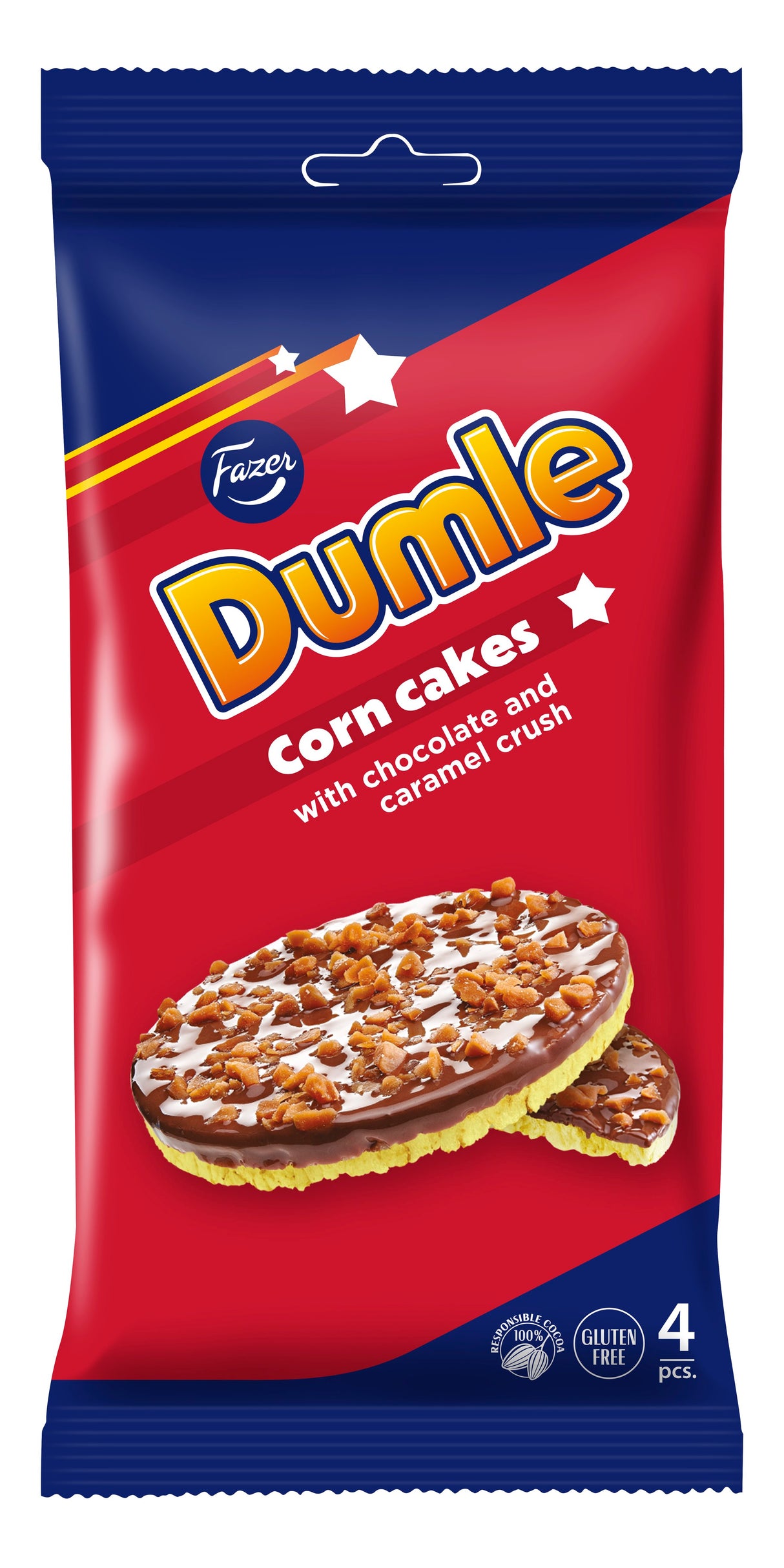 Fazer Dumle corn cakes 4-pack 66g