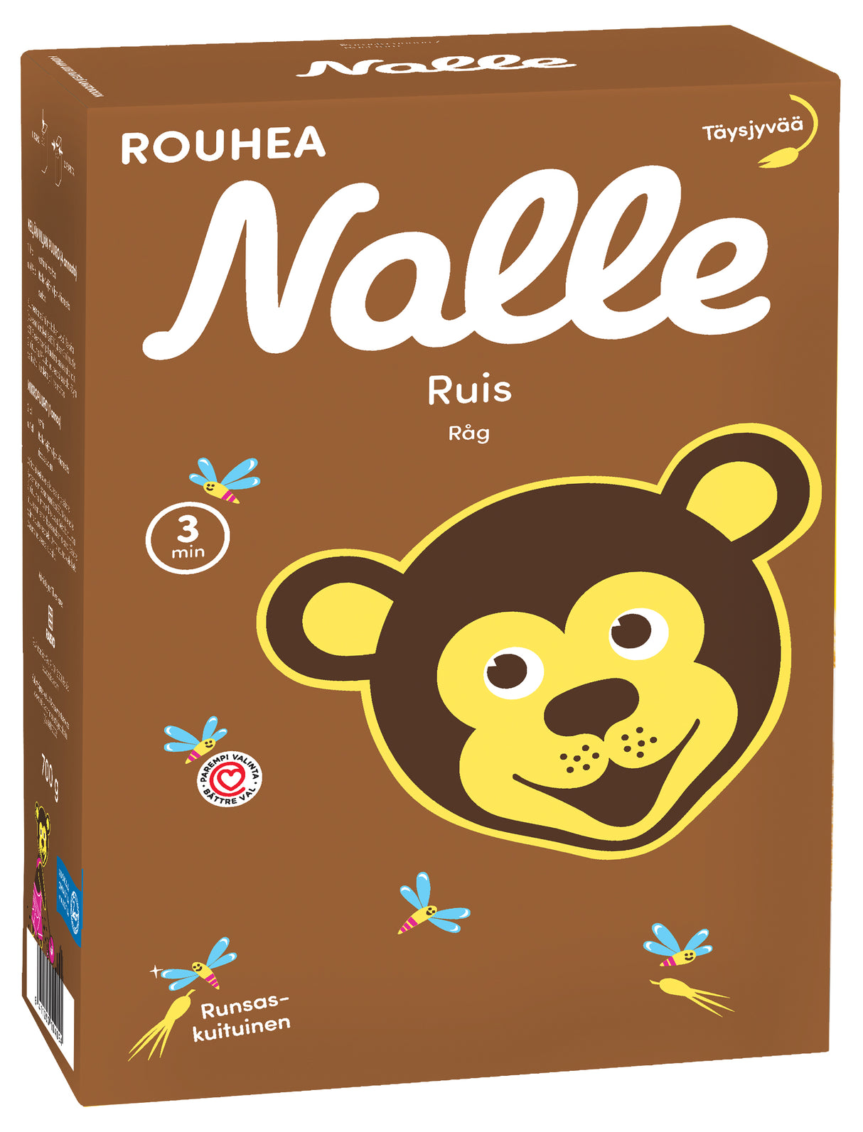 Nalle 700g wholegrain rye flakes NOTE! Best before 30.11.2025!