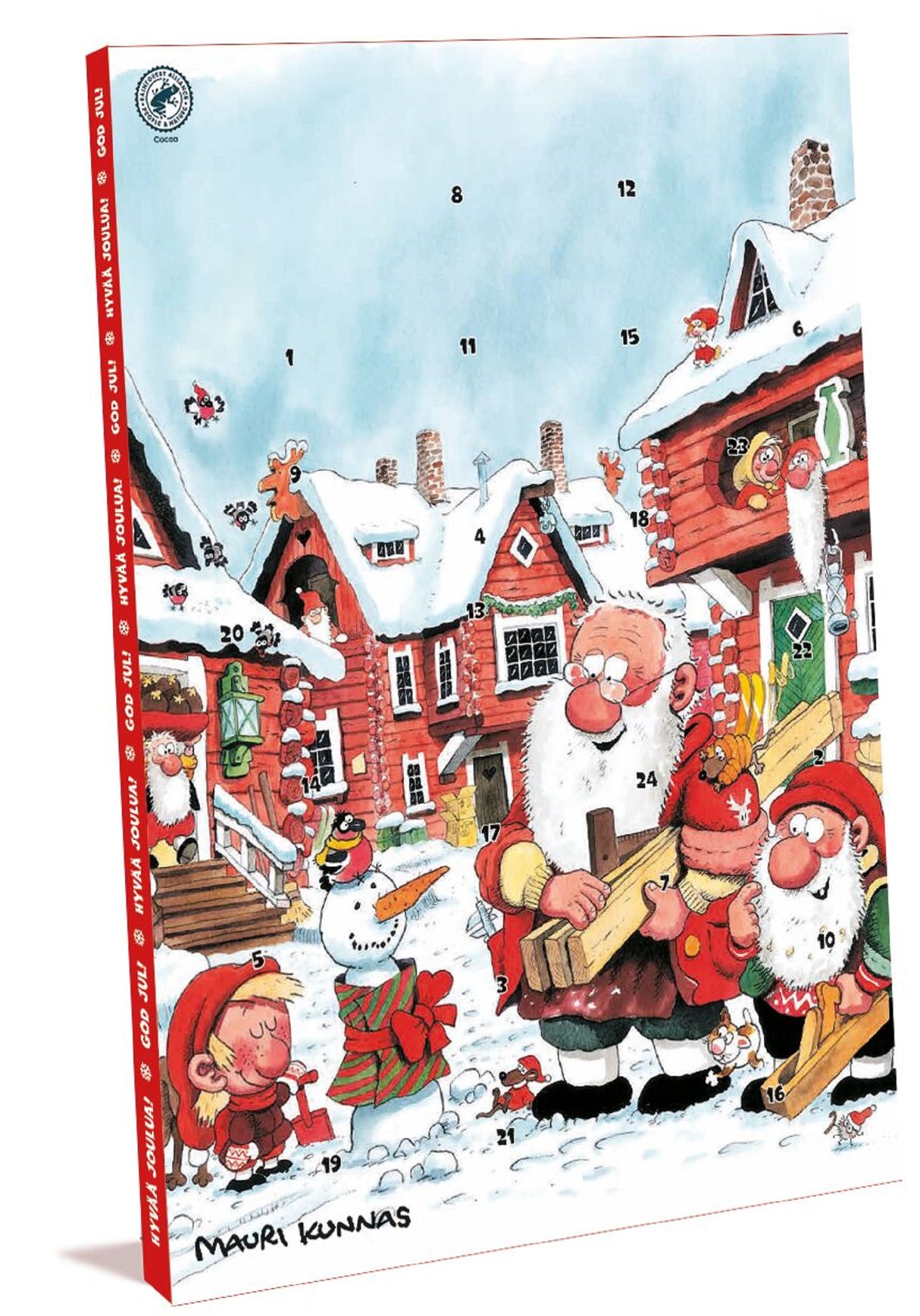 Karkkipussi Mauri Kunnas milk chocolate Christmas calendar RA 75g