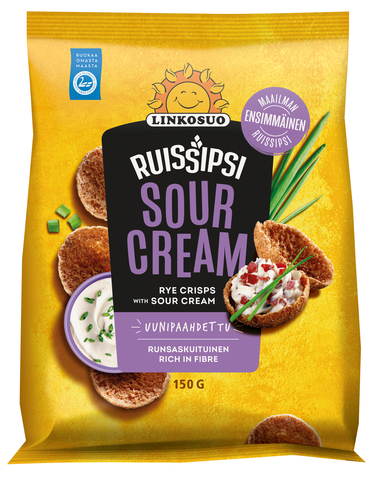 Linkosuo Rye chips 150g sour cream