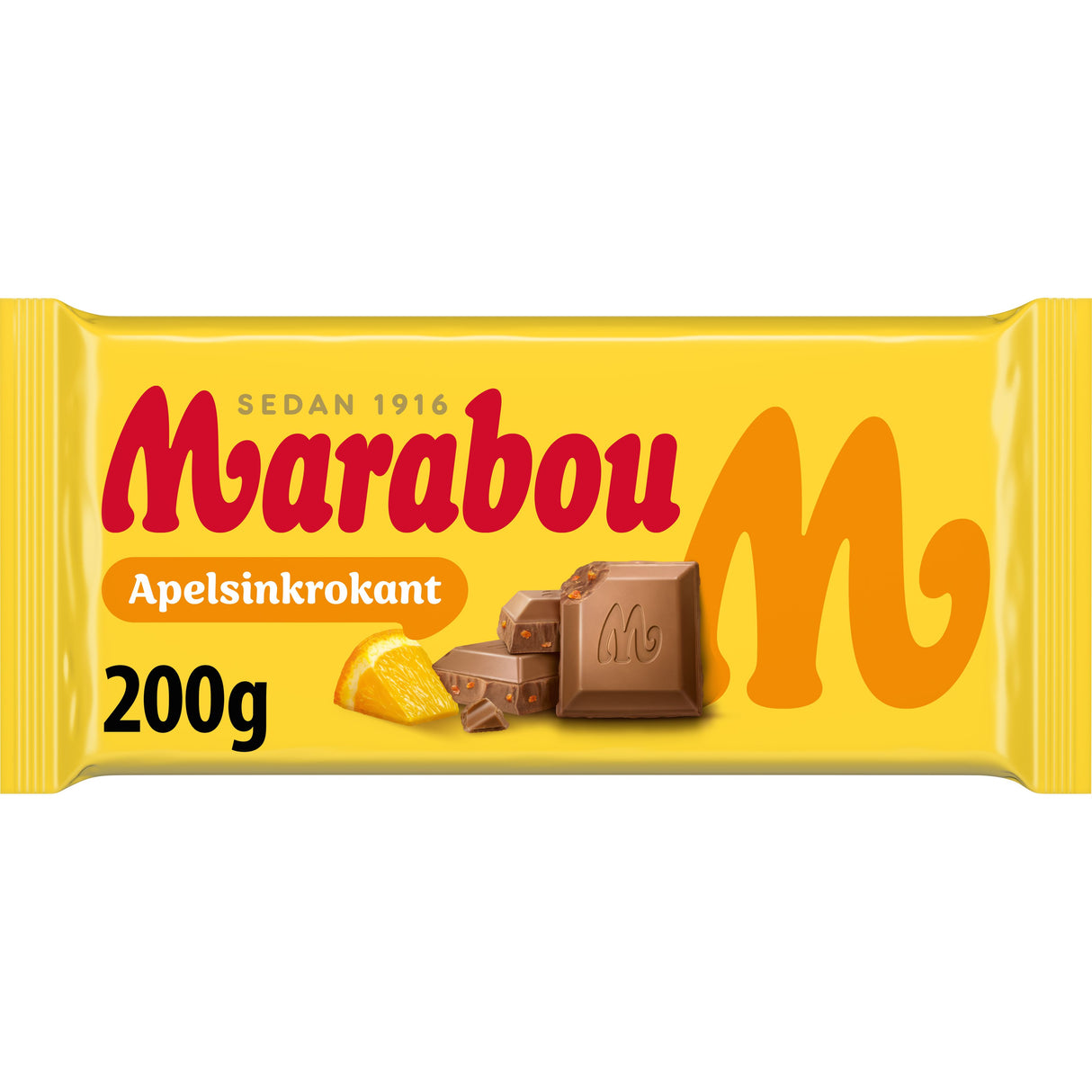 Marabou Apelsinkrokant chocolate Tablet 200g orange krokant