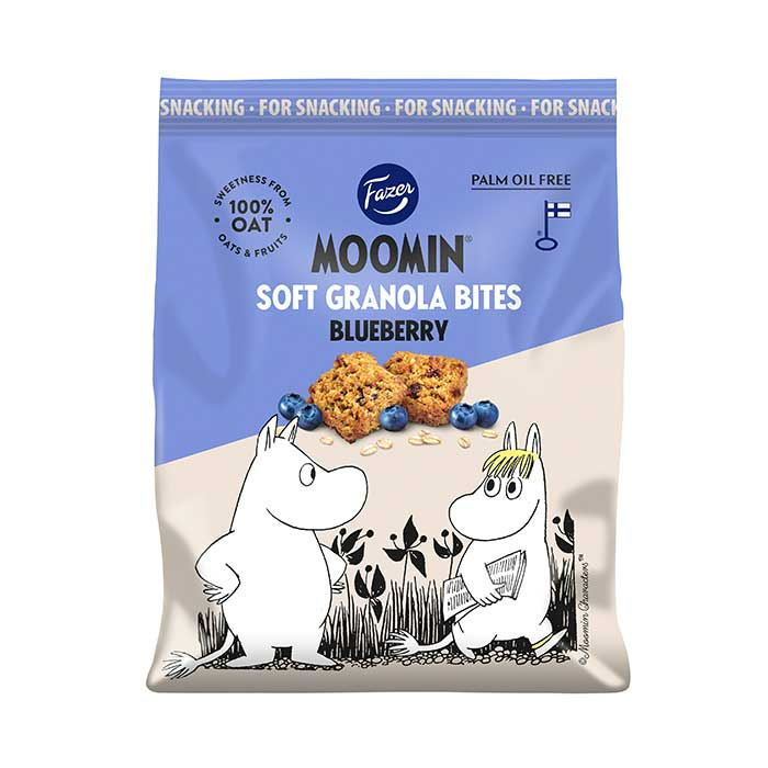 Fazer Moomin Soft Granola Bar Blueberry Snack Biscuit 120g