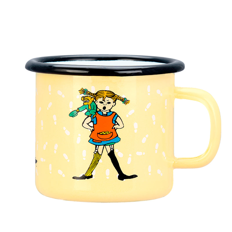 Peppi Pitkätossu Jalanjäljet emalimuki 2,5dl