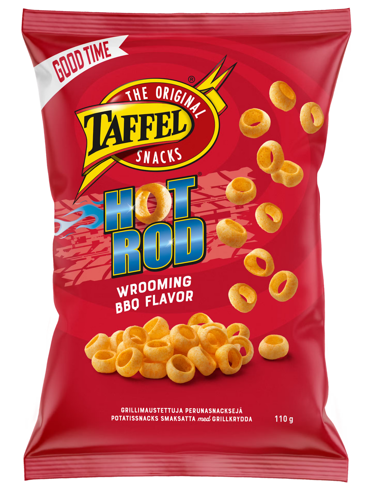 Taffel Hot Rod chips 110g