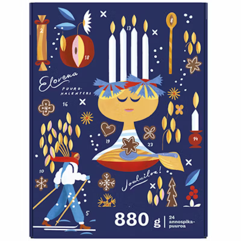 Elovena 880g instant oatmeal christmas calendar