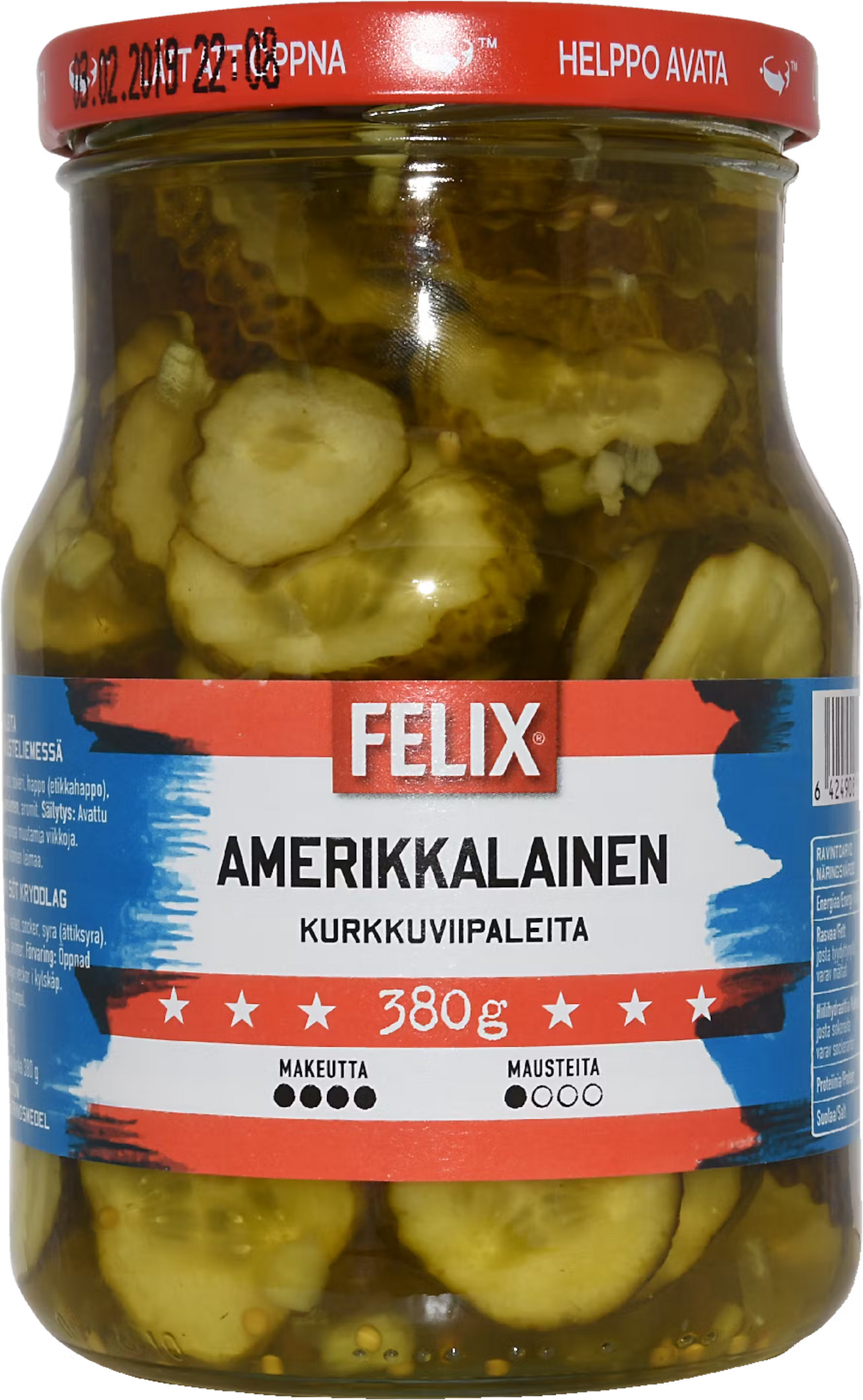 Felix Amerikkalainen kurkkuviipaleita makeassa mausteliemessä 730/380g