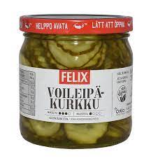 Felix sandwich cucumber thin wrinkle cut cucumbers in pickle 400/210g
