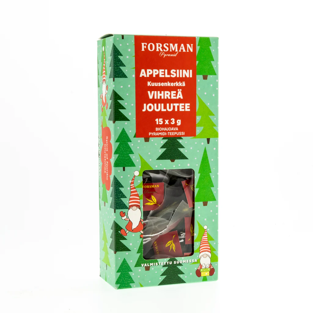 Forsman Orange Spruce green tea, Christmas tea 15x3g