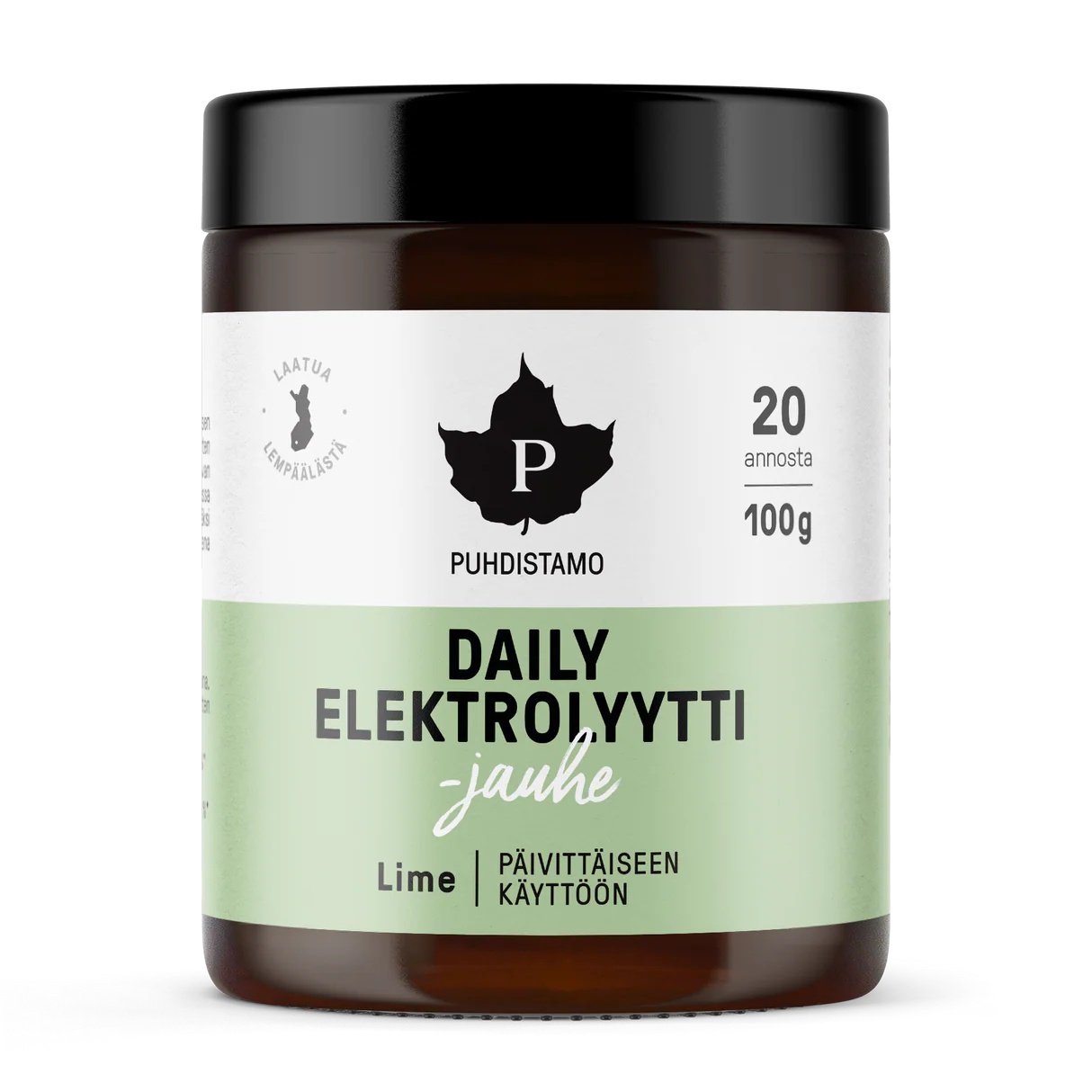 Puhdistamo Daily Elektrolyyttijauhe Lime 100g