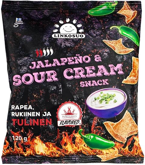 Linkosuo x Poppamies Snack Jalapeno & Sourcream 120 g