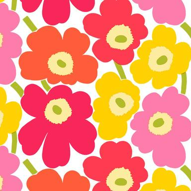 Marimekko napkin Mini Unikko pink yellow 20pcs/33cm