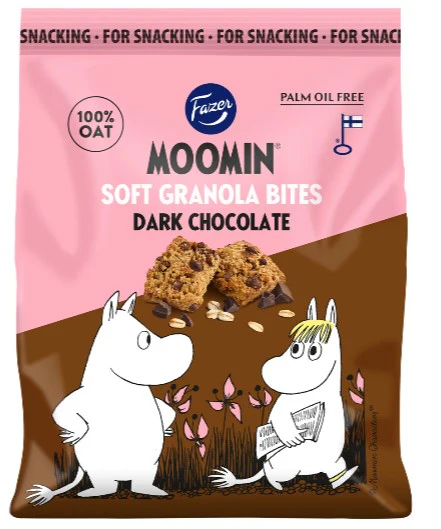 Moomin soft granolabites dark choco 120 g Note! Best before 04.11.2025