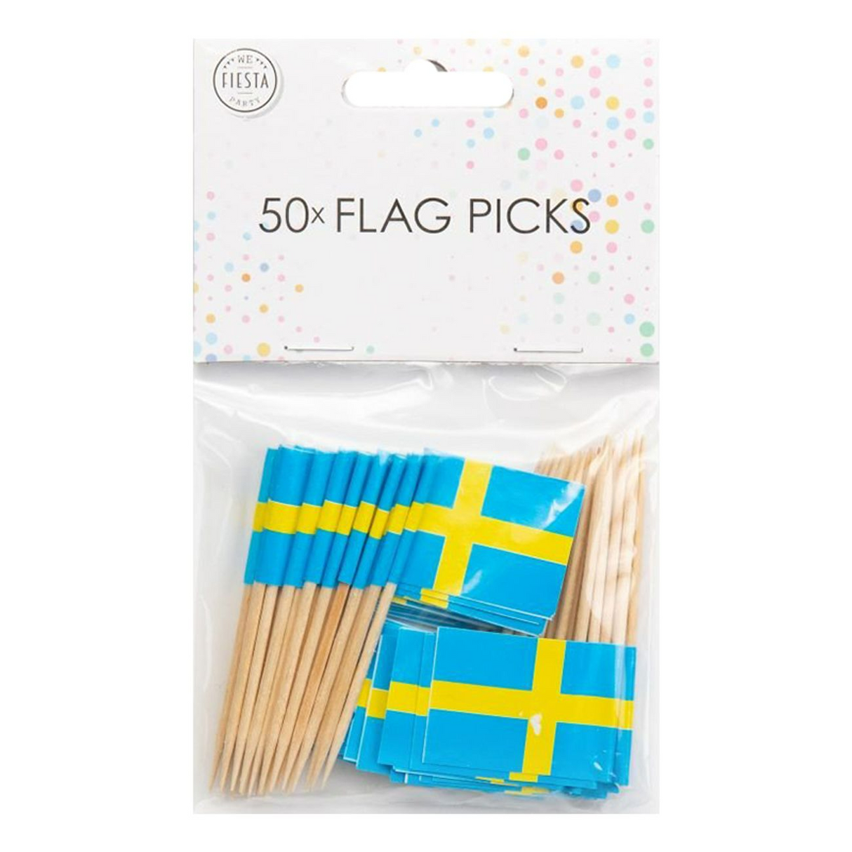 Swedish Flag party picks 50pcs