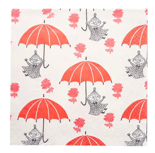 Moomin napkin Little My red 20pcs/33cm