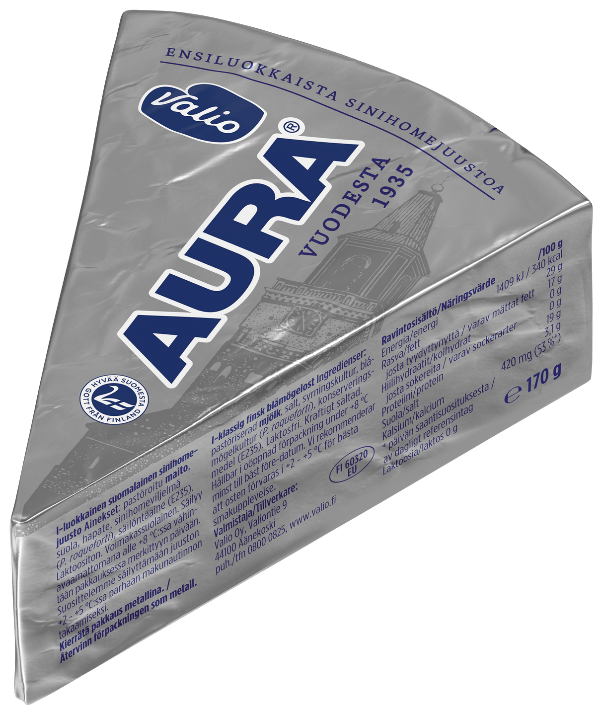 Valio AURA® blue cheese piece e170 g