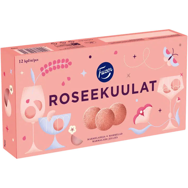 Fazer Rose Caramels candy box 260g