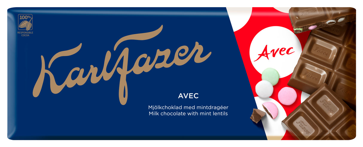 Karl Fazer Avec 180g chocolate tablet
