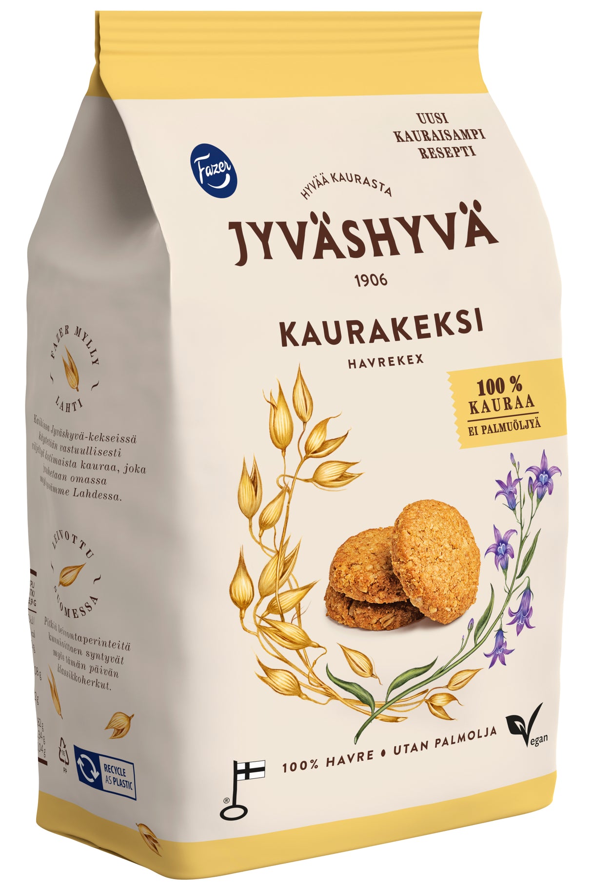 Fazer Jyväshyvä Kaurakeksi 100% oat biscuit 350g