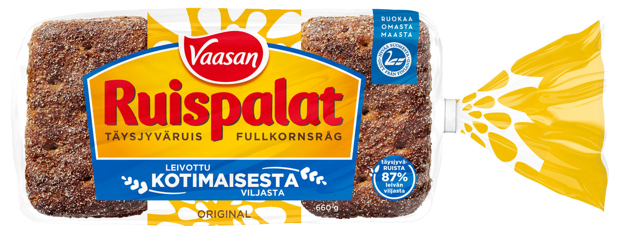 Vaasan Ruispalat 660g 12 pieces whole grain rye bread