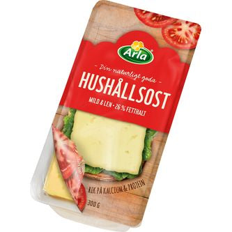 Arla Hushållsost 26% Skivad 300g