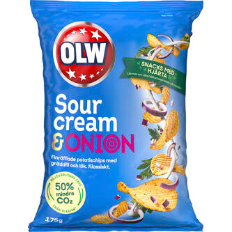 Olw Sourcream Onion Chips 175g