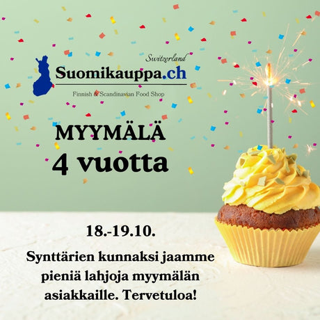 18.-19.10. Wädenswilin myymälä täyttää 4 vuotta