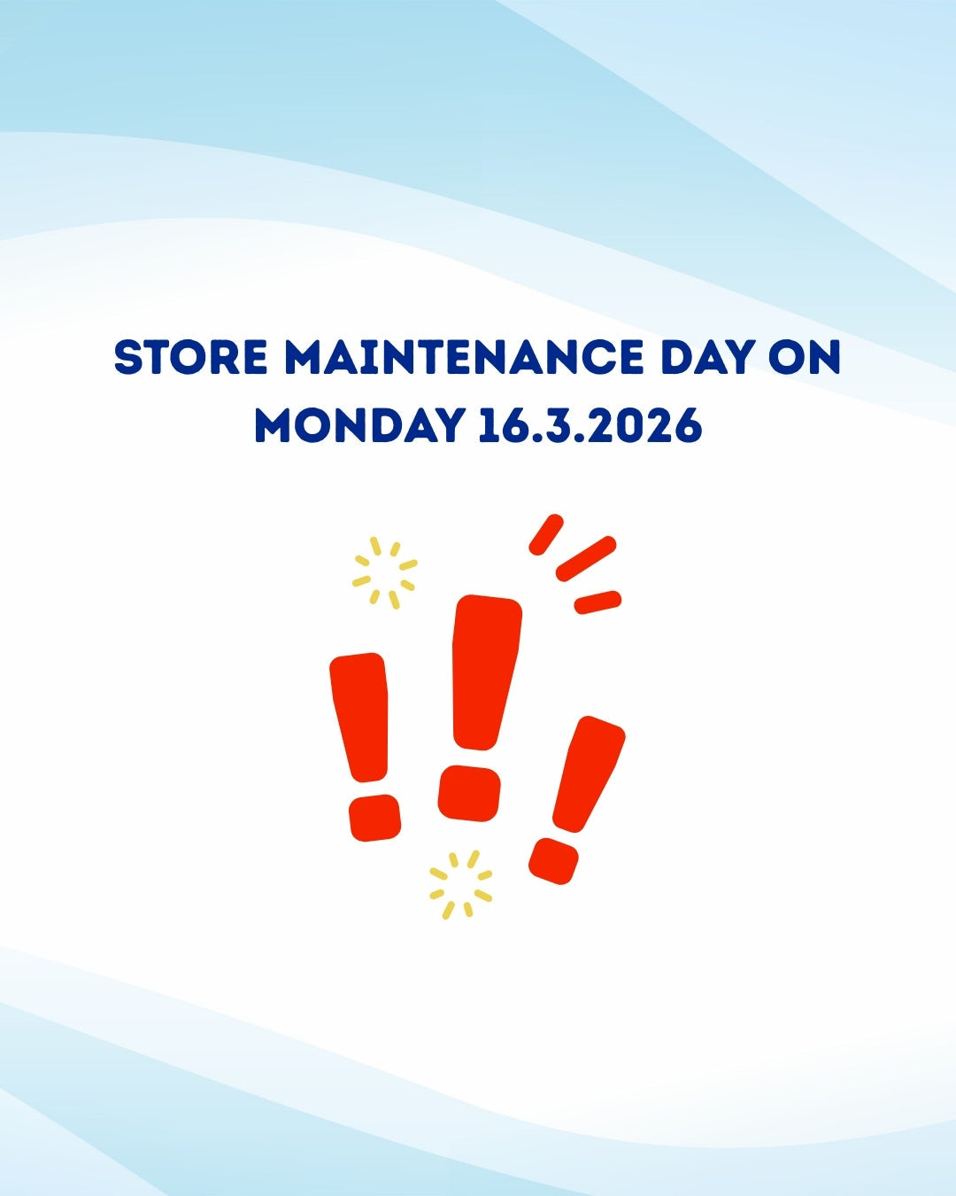 Myymälä ja verkkokauppa ovat suljettu maanantaina 16.3.2026