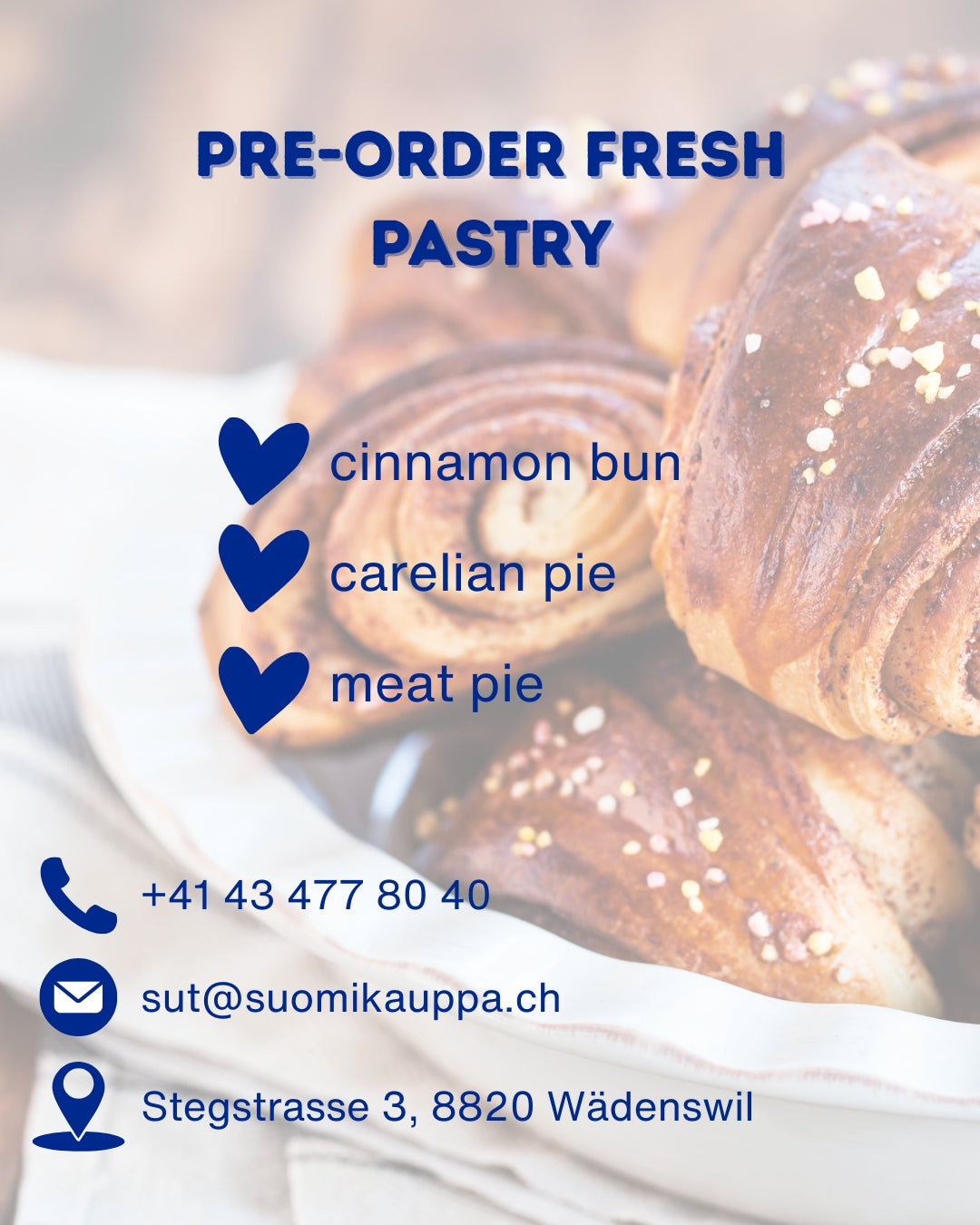 Ennakkotilaa tuoreleivonnaisia myymälästä!