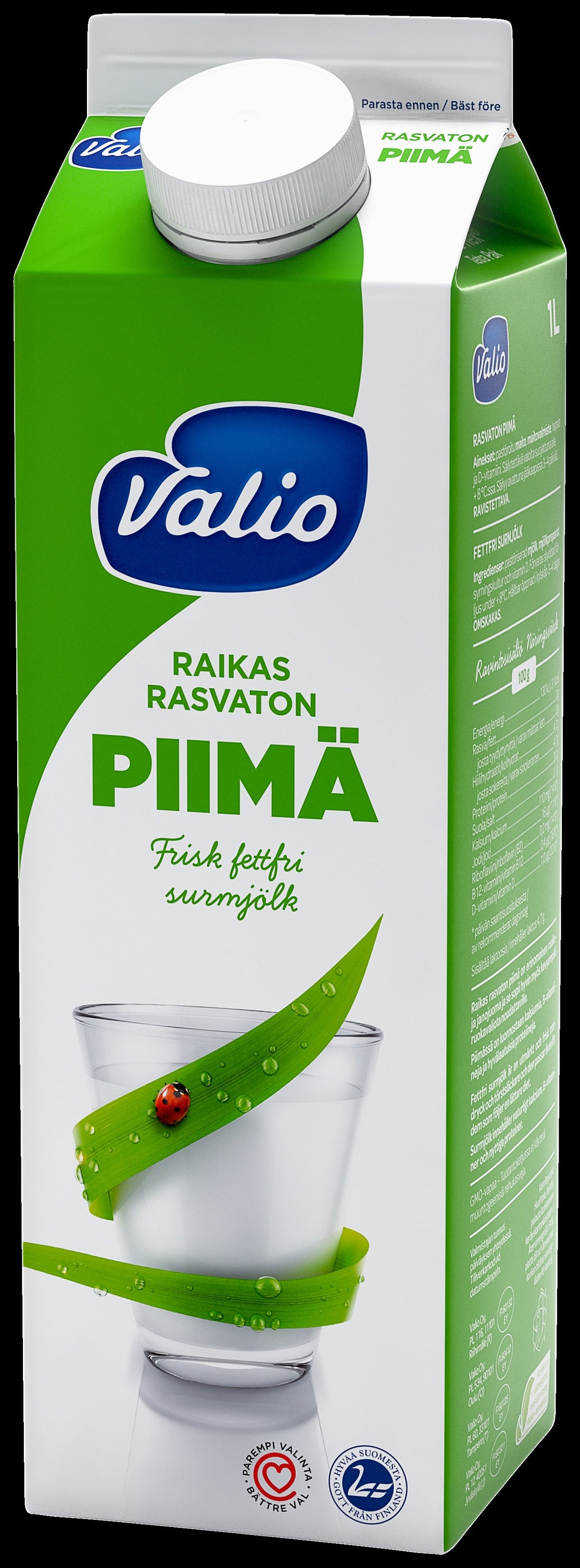 Valio rasvaton piimä 1 l