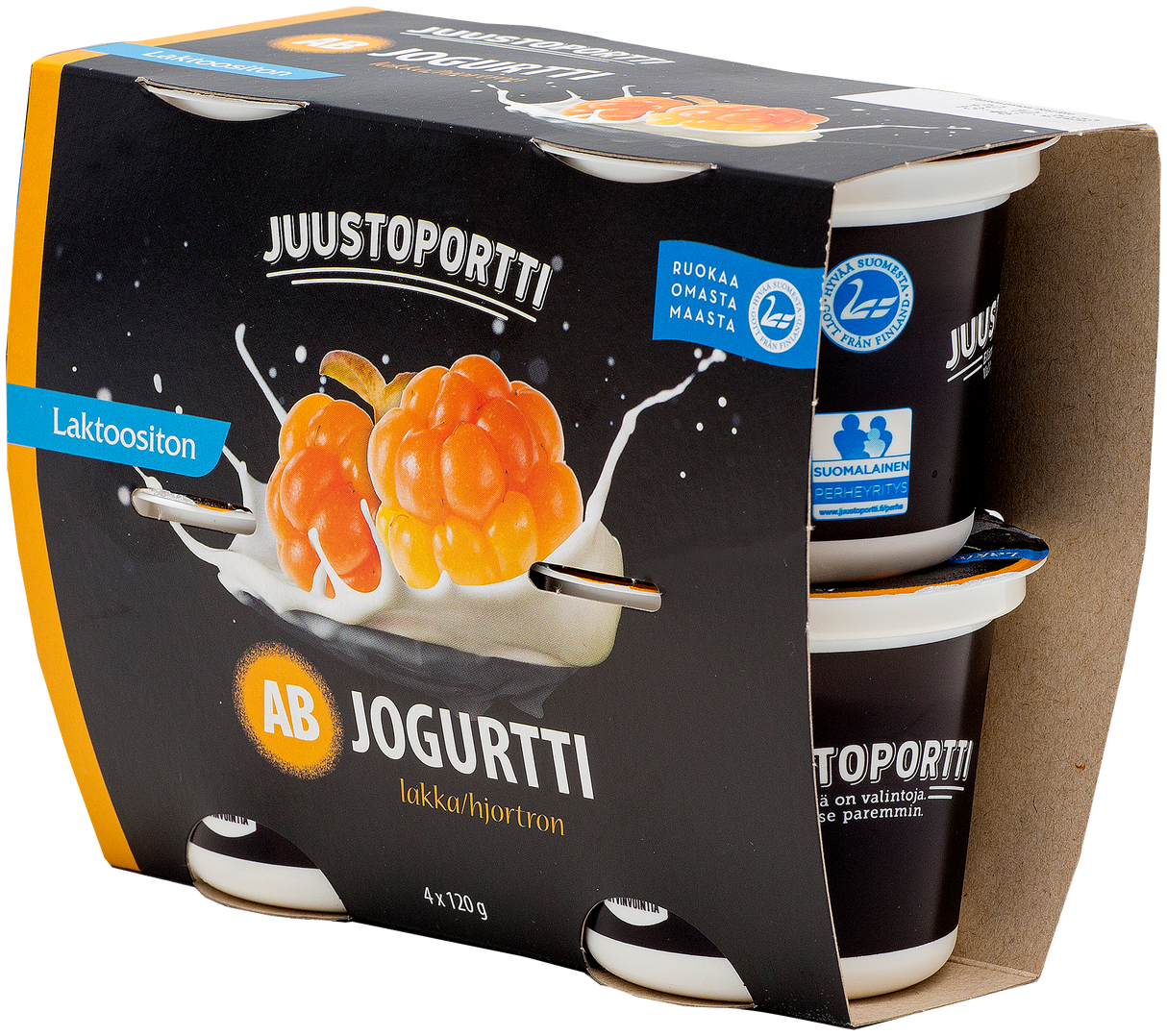 Juustoportti AB-yoghurt 4x120 g cloudberry lactosefree