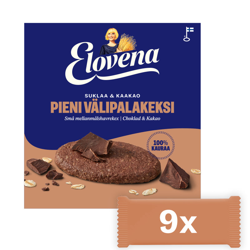 Elovena 9x18g chocolate&cacao little oat biscuit 100% oats
