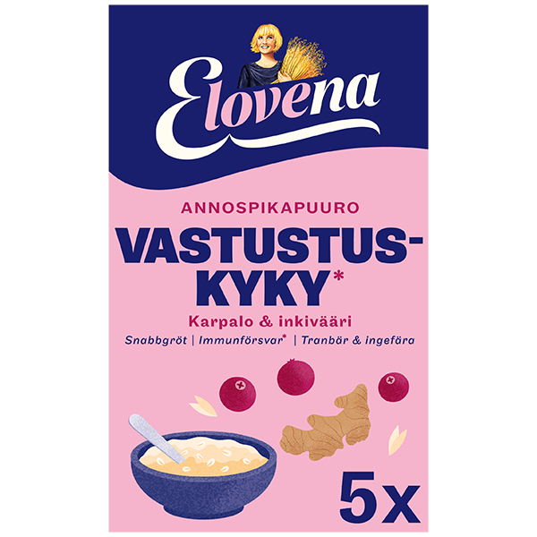 Elovena 175g vastustuskyky karpalo-inkivääri annospikapuuro