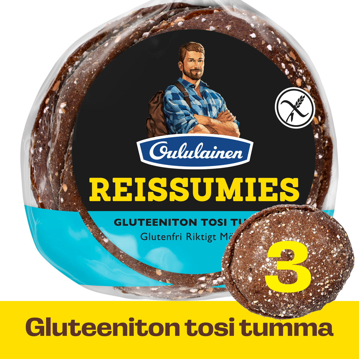 Oululainen Reissumies Gluten-Free Really Dark 3pcs 210g