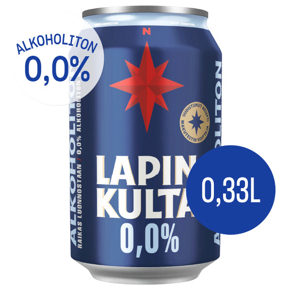 Lapin Kulta alcohol free beer 0,0% 0,33 l