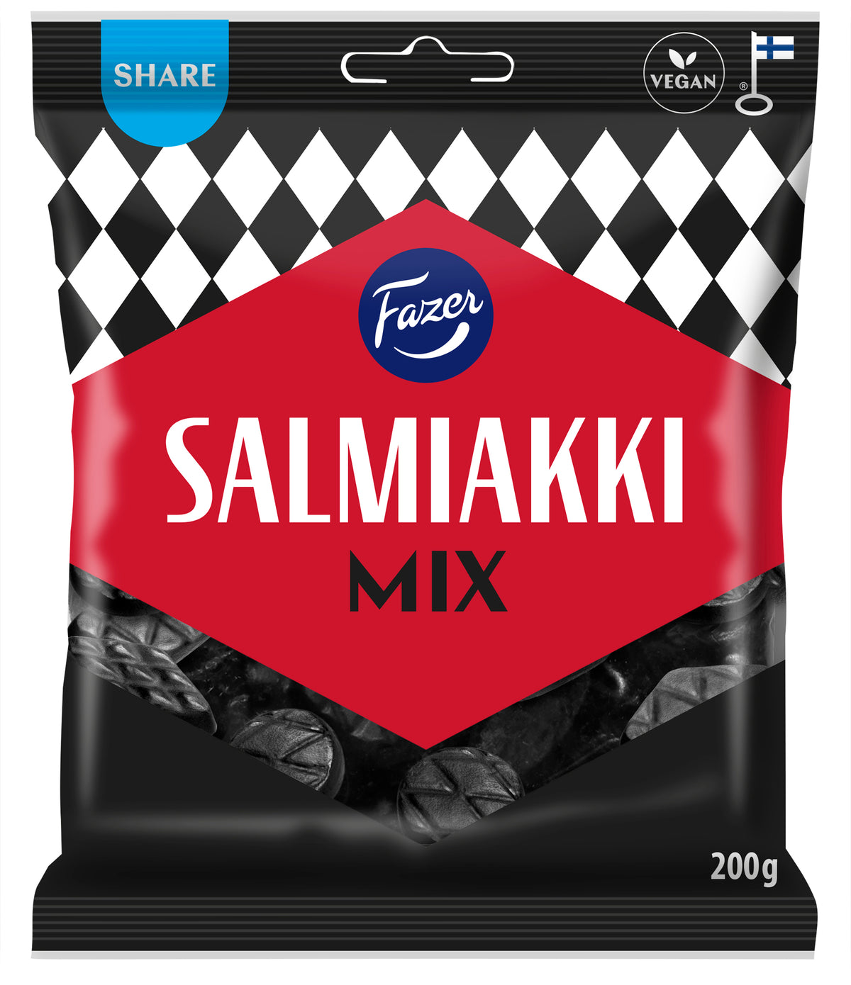 Fazer Salmiakki Mix salted liquorice candy bag 200g