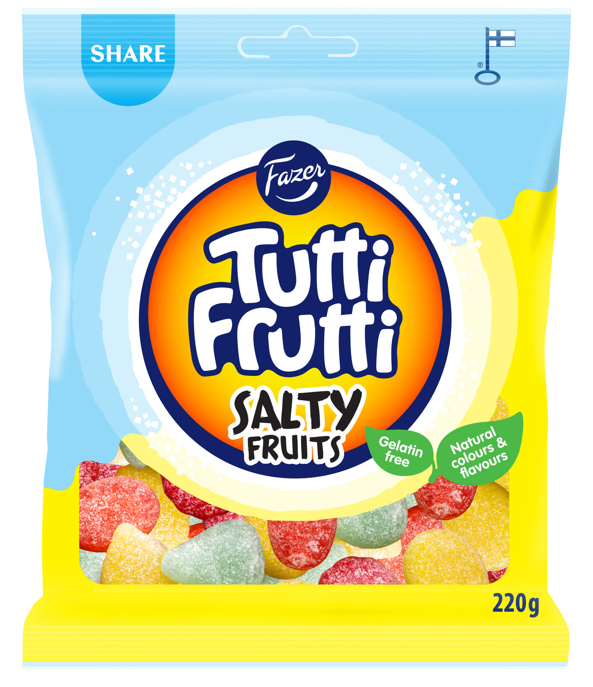 Fazer Tutti Frutti Salty Fruits candy bag 220g