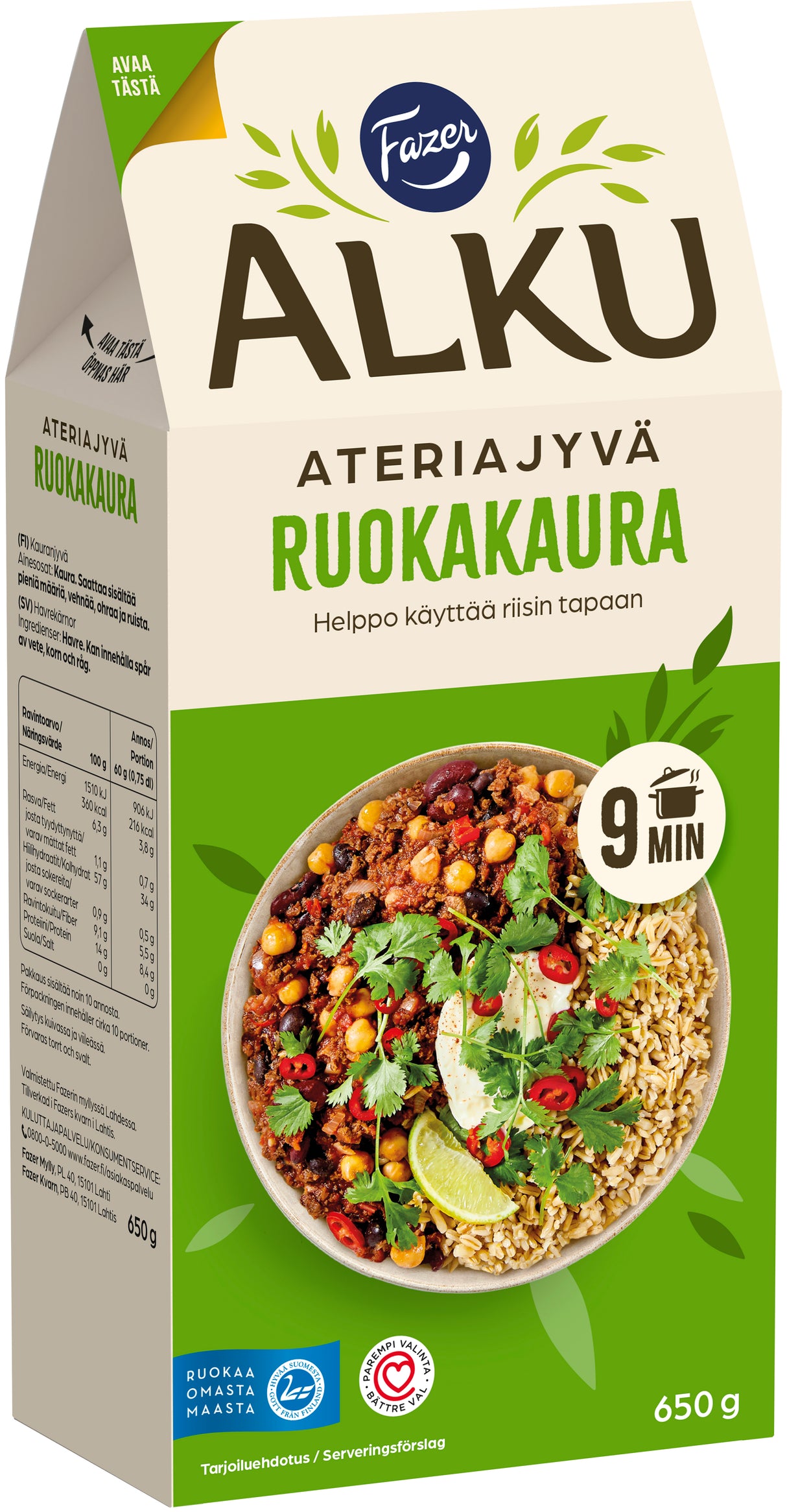 Fazer Alku Ruokakaura ateriajyvä 650 g