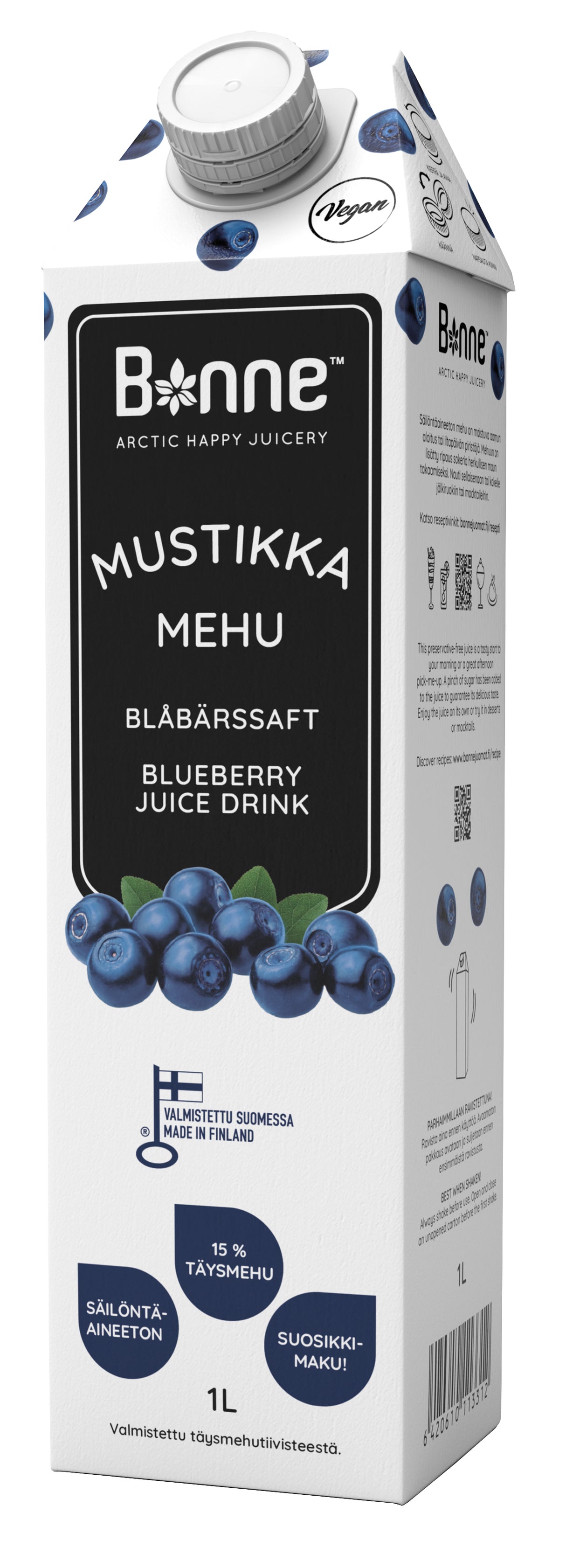 Bonne Premium bilberry juice drink 1L